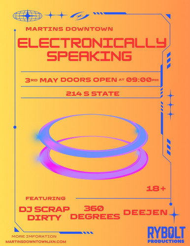 Electronically Speaking Series Featuring DJ Scrap Dirty, 360 Degrees, and DEJEEN